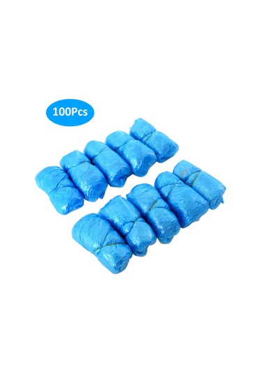 Xindoker 100 Adet Tek Kullandımcı Ayakkabı Ç套uğu - Su Geçirmez, Kaymazlı, Ev, Seyahat, Bahçe Kullanıma Uygun - Odanızın Temizliğini Sağlar Mavi