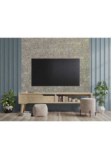 Tink 3d Kendinden Yapışkanlı Akustik Keçe Panel Dalgalı Desenli 52x98 Cm 2 Adet 1 M² Gri