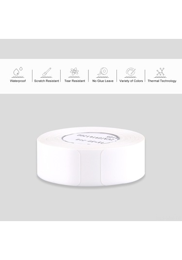 Moveevo Beyaz Isı Sensitive Etiket Kağıdı 15x30mm - 210 Adet, Suya Dayanıklı, Yeniden Yapıştırıcı, Mürekkepsiz Yazdırma, Ev/ofis/market Kullanıma Uygun 1 Rulo