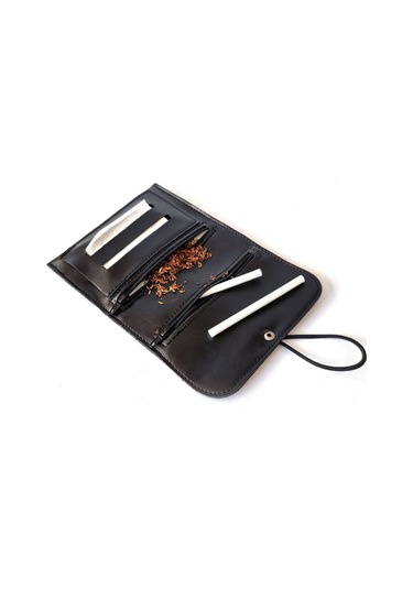 Tütün Kesesi Tütünlük Pu Deri Vegan Deri Küçük Boy Açık Boyut: 13cm 19cm Kapalı Boyut: 7cm 13cm