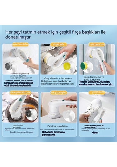 Cc Ggballi Elektrikli Temizleme Fırçası Mutfak Bulaşık Yıkama Artefakt