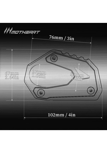 Xuweiwei Black Suzuki V-strom 1000/1050 800de 2014-2024 İçin Sağlam Alüminyum Motosiklet Yan Sehpa Pedi