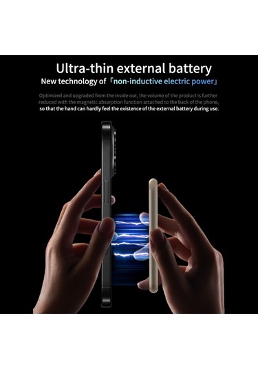 Tongxida T57 Alüminyum Alaşımlı Ultra-ince Dijital Ekranlı 5000mah Manyetik Kablosuz Şarj Güç Bankası Altın Gold Altın Gold