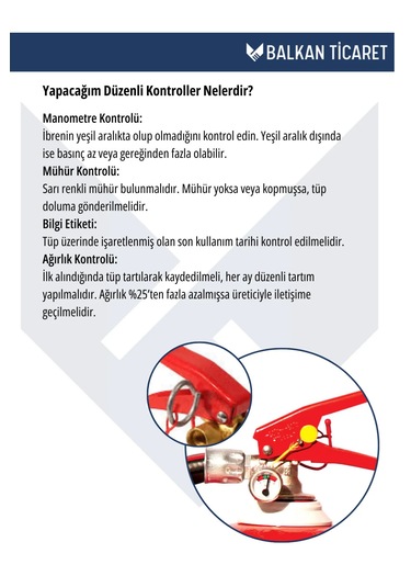 6 Kg Köpüklü Yangın Tüpü +levha +askı