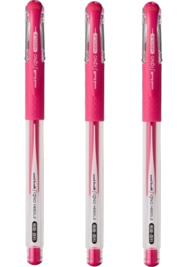 Uniball Signo Needle 0.38 İğne Uçlu Jel Kalem Bebek Pembe Üç Adet