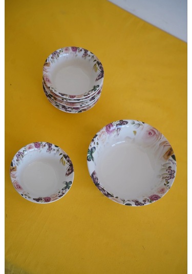 Dijital Baskılı 7'li Çerezlik Kase Çok Renkli