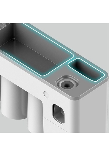 Bloomnest Lebıhmurah Bf625 Aile Manyetik Diş Fırçalama Suyu Yıkama Temizleyici Fincan & Diş Macunu Dispenseri Beyaz