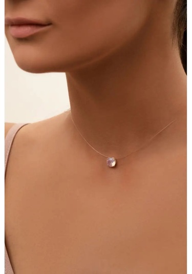 Lapshov 925 Ayar Gümüş Tel Üzerinde Bebek Kolye 160523480 Açık Pembe