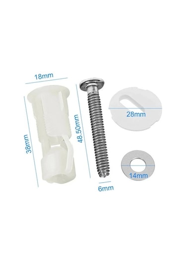 Çankaya Kelebek Klozet Vidası Üstten Sıkmalı Dübeli