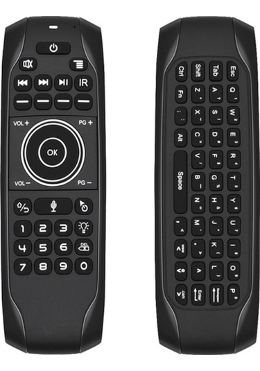 Trendooze Uzaktan Tv Ses Pro Pc Led Kutusu Kumanda, Klavye Kablosuz Jiroskoplu İçin G7v Fly Fare Desteği Aydınlatmalı Android Akıllı Air 2.4ghz / Tj