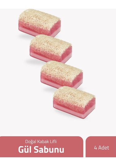 The Touch By Seda Altın Doğal Kabak Lifli Gül Sabunu 4 x 100 G