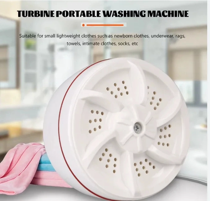 Mini Portatif Çamaşır Makinesi Taşınabilir Kahverengi