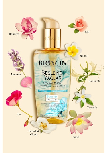 Bioxcin Besleyici Yağlar Saç Bakım Yağı 150 ml - Sülfatsız. Kuru Ve Yıpranmış Saçlar Saç Dökülme Karşıtı
