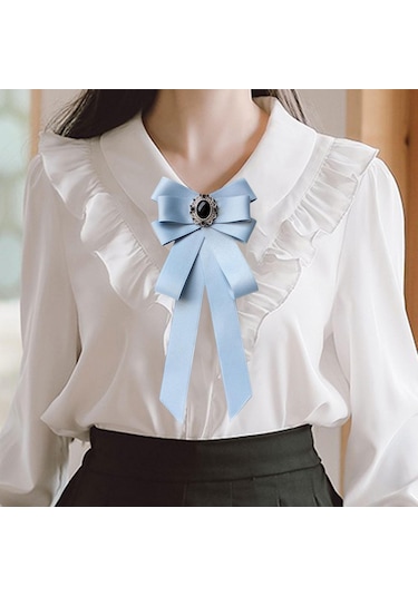 Suntek Kadın Ön Bağlanmış Ilmek Kravat Boyun Kravatı Zarif Çok Renkli