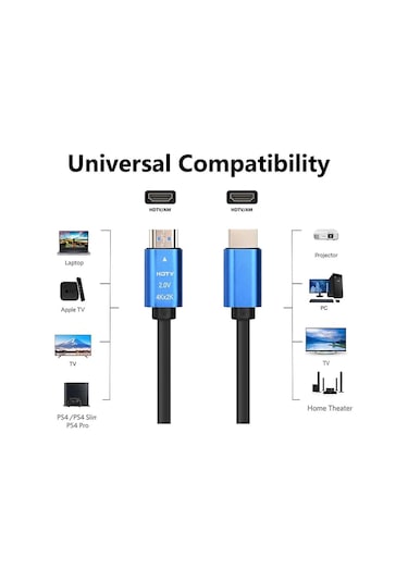 Daytona 4k04 10m Hdmı V2.0, 4k 2160p Uhd Kablo, Siyah