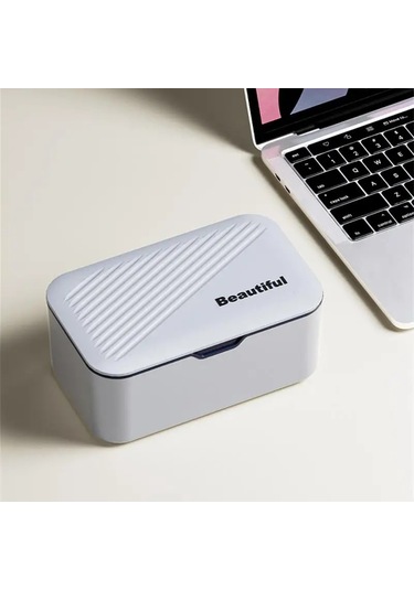 Mavi Kapaklı Islak Ve Kuru Doku Kutusu Doku Kutusu Mutfak Depolama Malzemeleri Yaratıcı Kağıt Dispenseri Islak Mendil Kutusu Toz Geçirmez