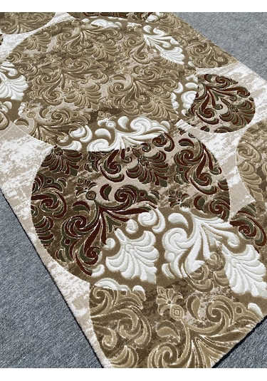 Saray Halı Lüks Nepal 12397 150x230 Vizon Kiremit Krem 4 M2 Halı