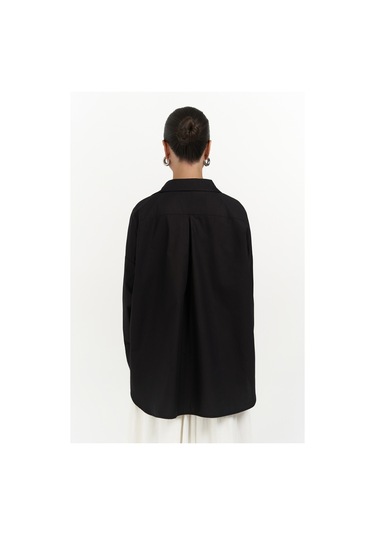 Josie Oversize Siyah Gömlek Siyah