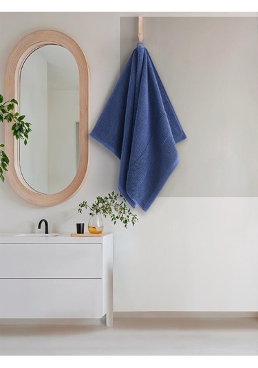 Cotton %100 Banyo Havlusu 50x90 Cm Royal Mavi