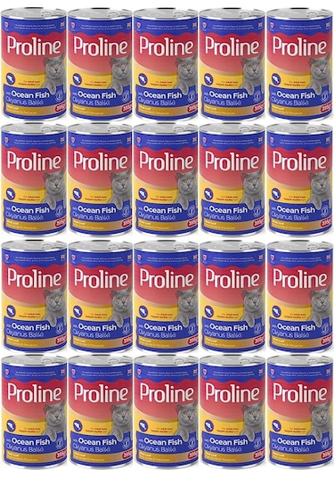 Pro Line Okyanus Balıklı Yetişkin Kedi Konservesi 20 x 395 G