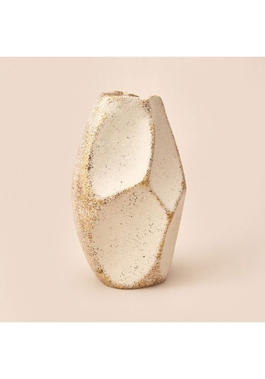 Evidea Deco Urthania Vazo - Bej / Gold - 32 Cm Bej / Altın