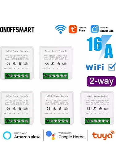 Tuya Destekli Akıllı Wifi Işık Anahtar 5 Adet