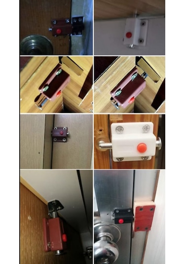 Butonlu Plastik Yaylı Mandallı Mobilya Dolap Kilidi, Soyunma Odası Kapı Kilidi, Karma