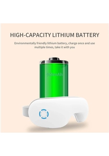 Şerit 6d Akıllı Hava Yastığı Isıtma Bluetooth Müzik Titreşim Göz Masaj Cihazı Lp152s Çok Renkli