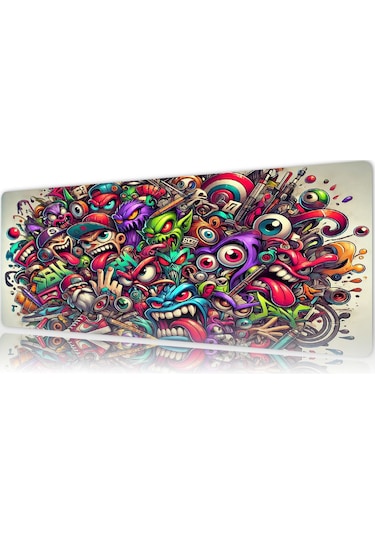 Gaming Oyuncu Xl Mouse Pad Kaydırmaz Dikişli 80 30 Cm Mousepad 43