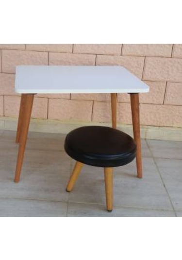 Depolife Ilk Ofisim Çocuk Ders Çalışma Masası Ahşap Konik Ayaklı