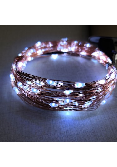 Mufunye 5 Metre 50 İğneli Beyaz Aydınlatmalı Noel Dekorasyonu