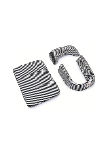 Fochsia Siyah 3 Parça Evcil Hayvan Arabası Yatağı Seti Yastıklı Yastık Yıkanabilir