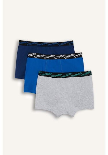 Defacto Erkek Çocuk 3lü Boxer E1573a825aube43 Mavi