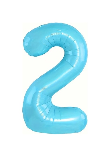 Beysüs Mavi 2 Rakam Folyo Balon 80 Cm Mavi