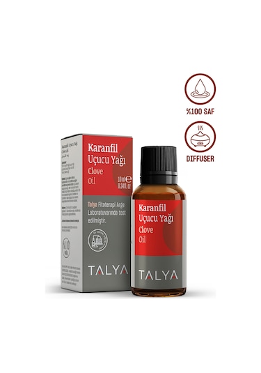 Talya %100 Saf ve Doğal Buhurdanlık ve Difüzör İçin Karanfil Uçucu Yağı 10 ML