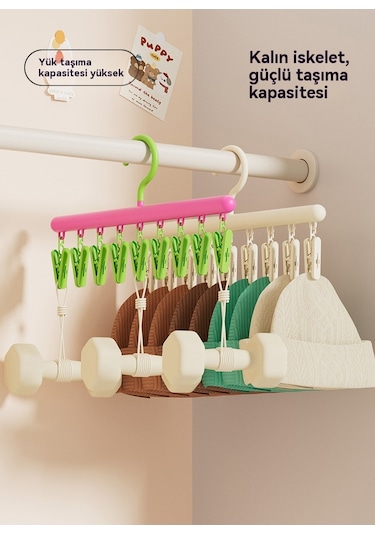 Ev Yüksek Değerli Tek Hatlı Çamaşır Kurutma Rafı Çok İşlevli Tek Hatlı Plastik Çamaşır Kurutma Rafı İki Set Beyaz