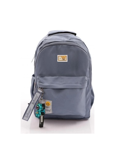 Young Maskotlu Çift Göz Okul Çantası51706 Gri Desenli