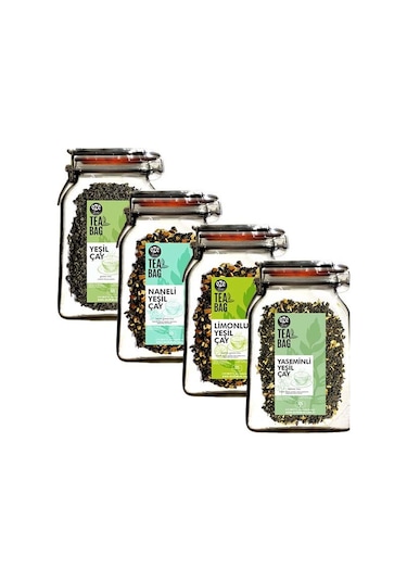 Oze Yeşil Çay Tanışma Seti Nane 125 G + Yeşil 125 G +  Limon 125 G + Yasemin 125 G