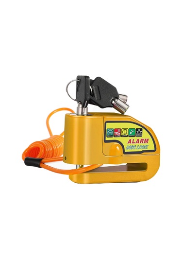 Motolider Disk Kilidi Alarmlı Ve Hatırlatma Kablolu Sarı