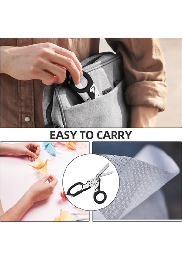 Hfambition Küçük Çekirdekli Folding Çakı-makas Seti, Dış Mekan Kampı İçin Çok Fonksiyonlu, Sert Çelik, Siyah, Acil Kırıcı Ve Açıcı Araçlar