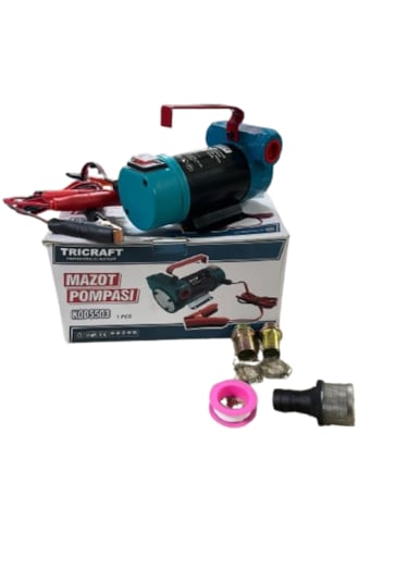 Tricraft 12v Mazot Pompası Akü Krokodilli Dizel Yakıt Transfer
