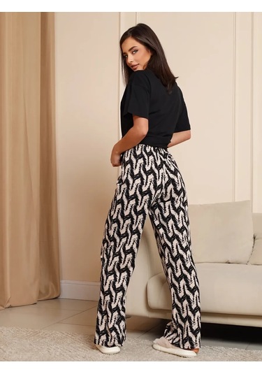 Aran Brand Büyük Beden Ev Tipi Yılbaşı Takımı Pijama 320846785 Siyah