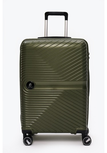 4 Lü Valiz Seti Elatae Exclusive Pro Polipropilen Kırılmaz Büyük - Orta - Kabin Boy Ve Makyaj Haki 5239