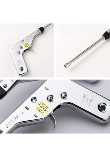 Youmex Tam Metal Akülü Olmayan 14.5 İnçli Pulslı Alıcı, Mutfak, Kamp Ve Barbekü İçin Hızlı Ateşleme Aleti Çok Renkli