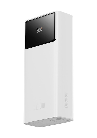 Baseus PPXJ080102 Star-Lord Overseas Edition 30.000 mAh 22.5WDijital Ekranlı Powerbank Beyaz