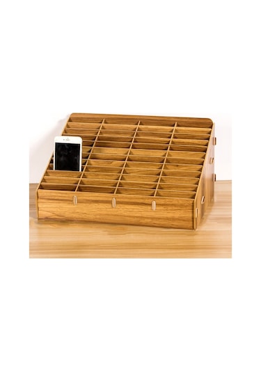 Sones D-86 Ofis Konferans Sınıf Cep Telefonu Saklama Kutusu, Stil: 48 Izgara Ceviz Diğer