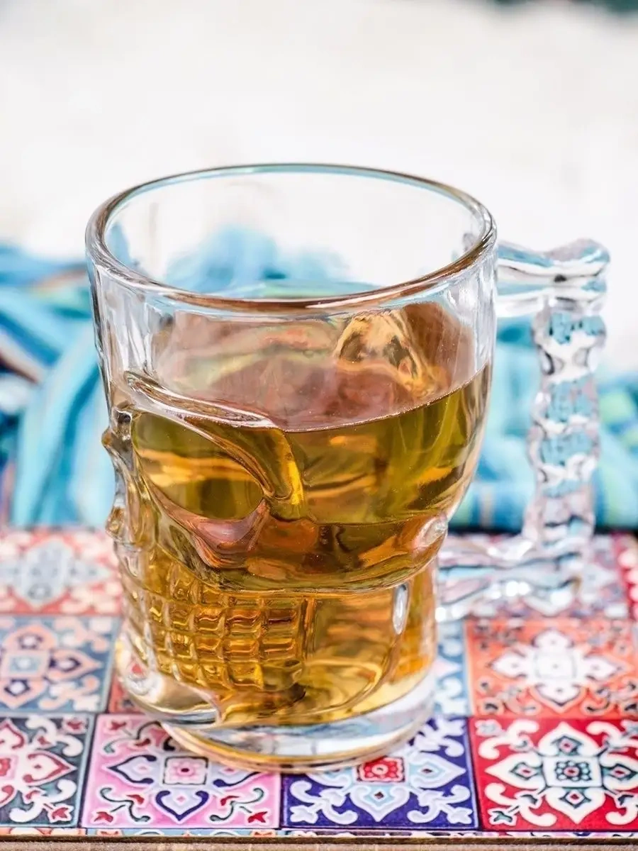 Gift'n'home 500 Ml Bira İçin Kafatası Şeklinde Bira Bardağı 6611964 Beyaz