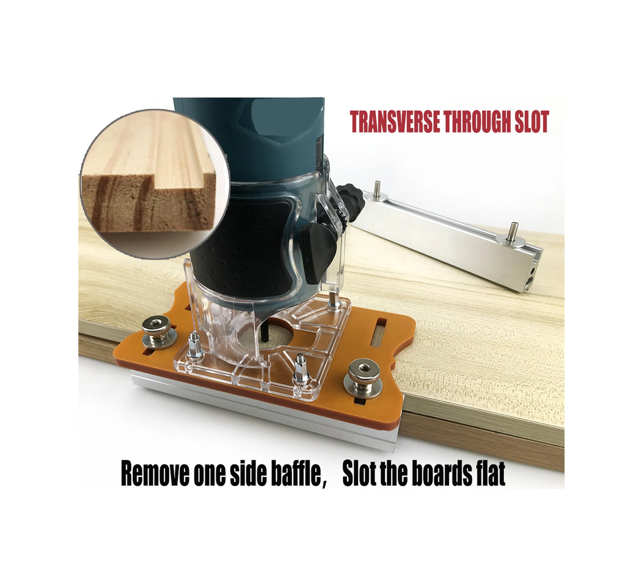 Hombey Ahşap Freze Masa Giriş Plakası, Alüminyum Konumlandırıcı, 65mm Freze Uyumlu, 0-5cm Ahşap Kalınlığı, Doğruluk Ve Sabitlik Sağlar