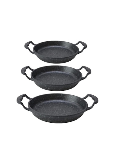 Fırst Class Granit Döküm Sahan Set 3 Lü