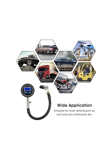 4 Adet Değiştirilebilir Dijital Lcd Lastik Lastik Hava Pompası Basınç Göstergesi Test Cihazı